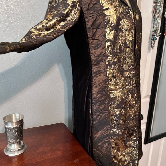 Black and Gold Floral Brocade Blazers & Suit Jackets - Picture 3 of 6